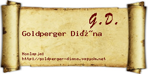 Goldperger Diána névjegykártya